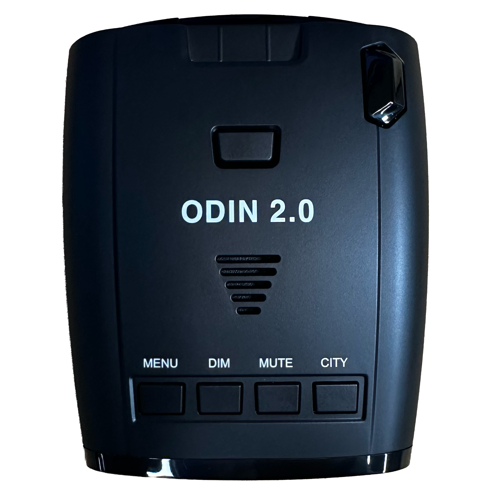 Top view of the Black ODIN 2.0 radar detector and laser detector with radar scrambling and laser scrambling